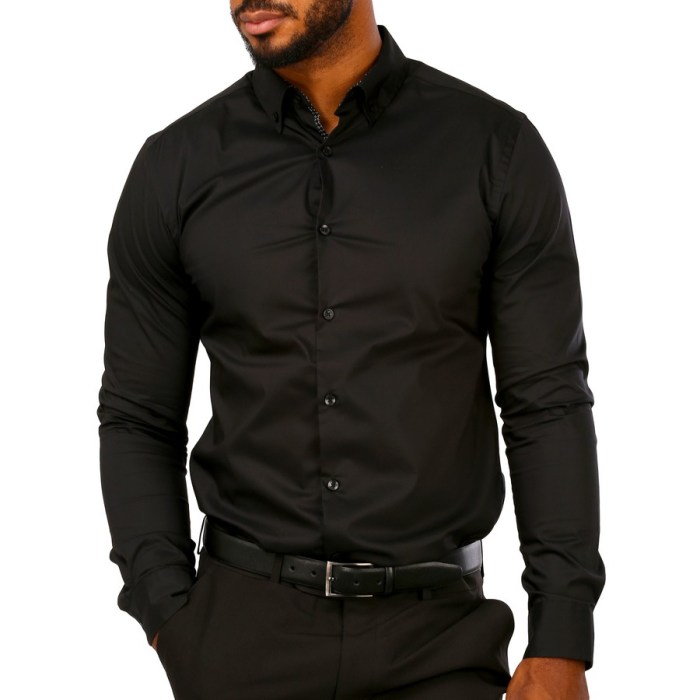 Black dress shirts mens