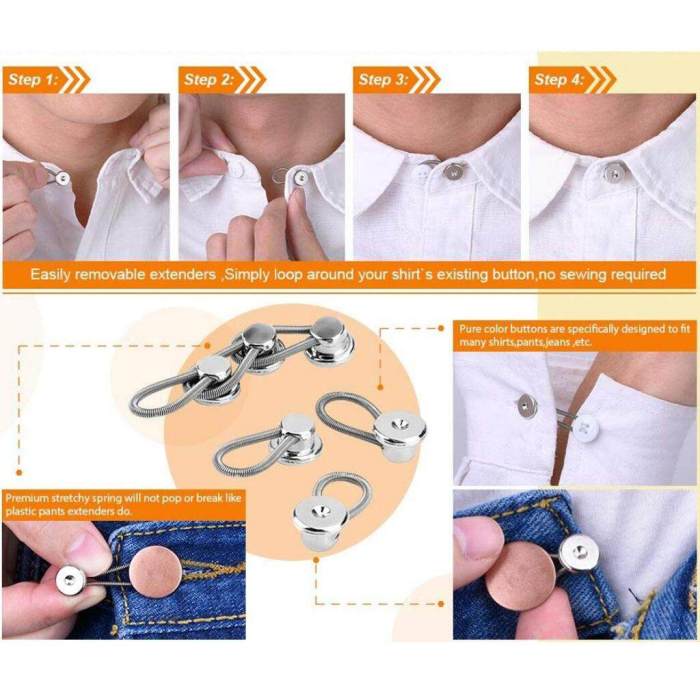 Mens Dress Shirt Button Extender The Perfect Solution for Tight Shirts