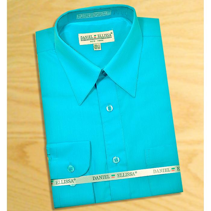 Aqua dress shirt for men